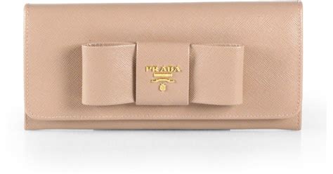 prada bow continental wallet